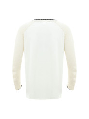 Sweaters Elegant White Cotton Sweater for Men 1.240,00 € 8054326815086 | Planet-Deluxe