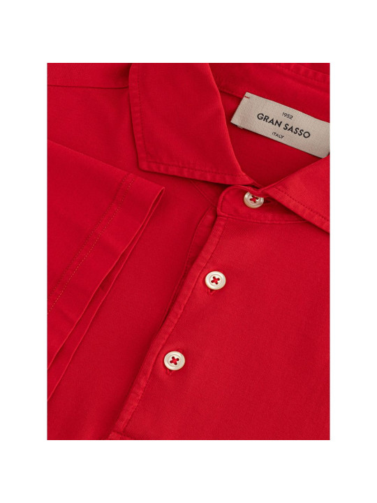 Polo Shirt Elegant Cotton Polo in Ravishing Red 320,00 € 8053632661721 | Planet-Deluxe