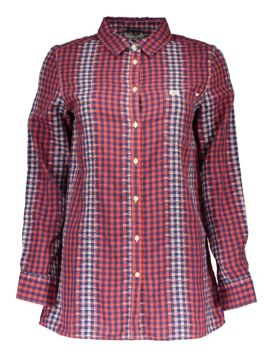 "Lee Hemden im Sale | Lee Elegance Rot-Weiß Langarmshirt online kaufen"|Planet-Deluxe