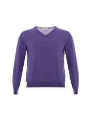 Sweaters Elegant Purple Wool Sweater for Discerning Men 280,00 € 8053632661943 | Planet-Deluxe