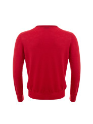 Sweaters Elegant Red Wool Sweater for Men 460,00 € 8053632661738 | Planet-Deluxe