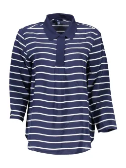 GANT Herren Poloshirt Marineblau-Weiß 3/4-Arm