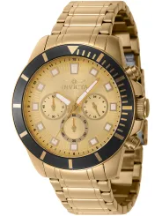 Goldene Invicta Gelbe Herrenuhr Chronograph