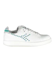 "Diadora Weiß-Teal Sneaker 20117: Stil & Komfort pur"