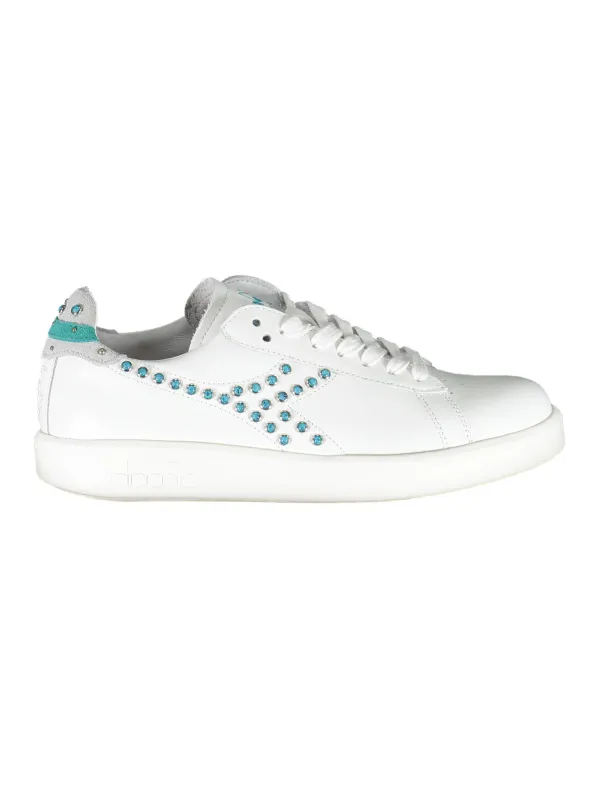 "Diadora Weiß-Teal Sneaker 20117: Stil & Komfort pur"