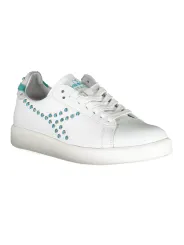 "Diadora Weiß-Teal Sneaker 20117: Stil & Komfort pur"