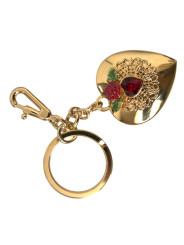 Keychains Metallic Gold Brass Heart Floral Pendant Keychain Keyring 450,00 € 8056305046801 | Planet-Deluxe