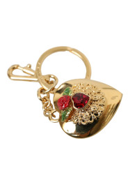 Keychains Metallic Gold Brass Heart Floral Pendant Keychain Keyring 450,00 € 8056305046801 | Planet-Deluxe