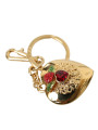 Keychains Metallic Gold Brass Heart Floral Pendant Keychain Keyring 450,00 € 8056305046801 | Planet-Deluxe