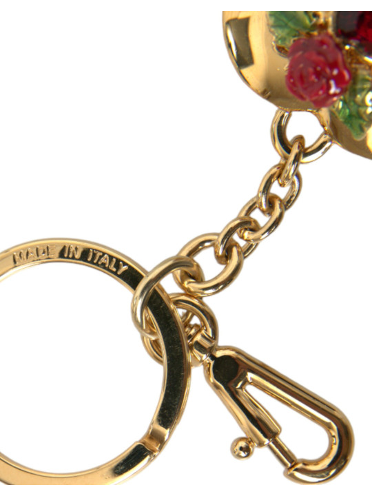 Keychains Metallic Gold Brass Heart Floral Pendant Keychain Keyring 450,00 € 8056305046801 | Planet-Deluxe