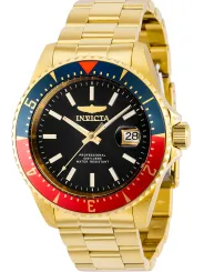 Goldene Invicta Uhr mit farbigem Rand