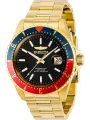 Goldene Invicta Uhr mit farbigem Rand