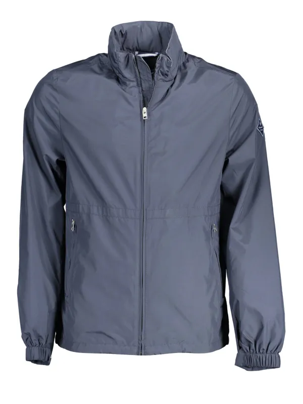 GANT Herren Windbreaker Blau aus Nachhaltiger Mikrofaser