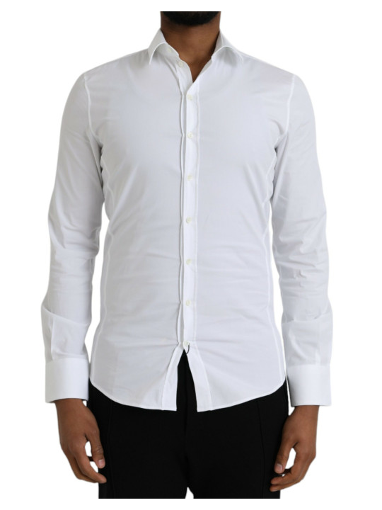 Shirts White Cotton Stretch Formal SICILIA Shirt 1.290,00 € 8050249426088 | Planet-Deluxe