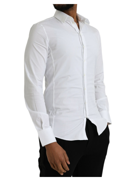 Shirts White Cotton Stretch Formal SICILIA Shirt 1.290,00 € 8050249426088 | Planet-Deluxe