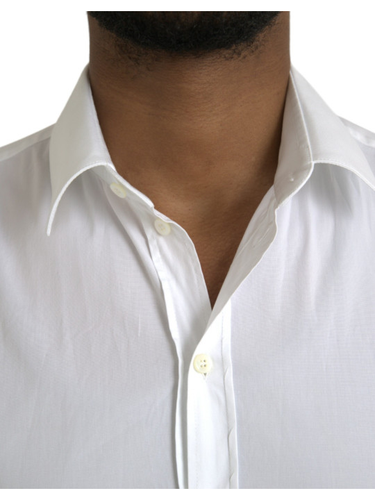 Shirts White Cotton Stretch Formal SICILIA Shirt 1.290,00 € 8050249426088 | Planet-Deluxe