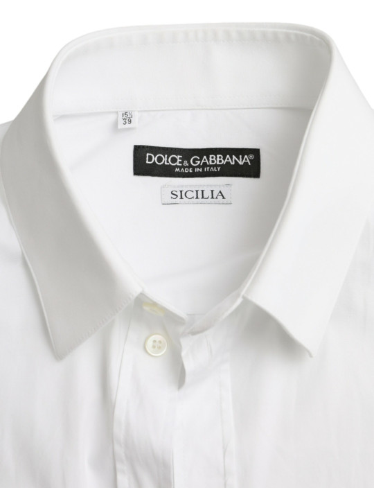 Shirts White Cotton Stretch Formal SICILIA Shirt 1.290,00 € 8050249426088 | Planet-Deluxe