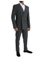 Suits Gray Plaid Wool MARTINI Formal 2 Piece Suit 5.370,00 € 8054319339513 | Planet-Deluxe