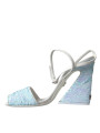 Sandals Light Blue Sequin Ankle Strap Sandals Shoes 1.800,00 € 8057142828124 | Planet-Deluxe