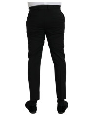 Jeans & Pants Black Wool SlimFit Dress Formal Pants 2.480,00 € 8056265136697 | Planet-Deluxe