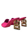 Sandals Neon Pink Leather Logo Heels Sandals Shoes 2.060,00 € 8057142866331 | Planet-Deluxe