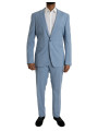 Suits Light Blue Polyester MARTINI Formal 2 Piece Suit 4.560,00 € 8053286500674 | Planet-Deluxe