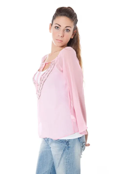 "PHARD Startseite im Sale | PHARD LANGARM-T-SHIRT ROSA FRAU online kaufen"|Planet-Deluxe