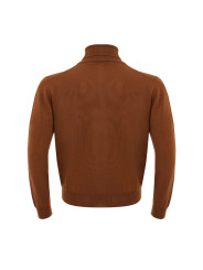 Sweaters Elegant Brown Wool Sweater for Men 390,00 € 8053632663176 | Planet-Deluxe