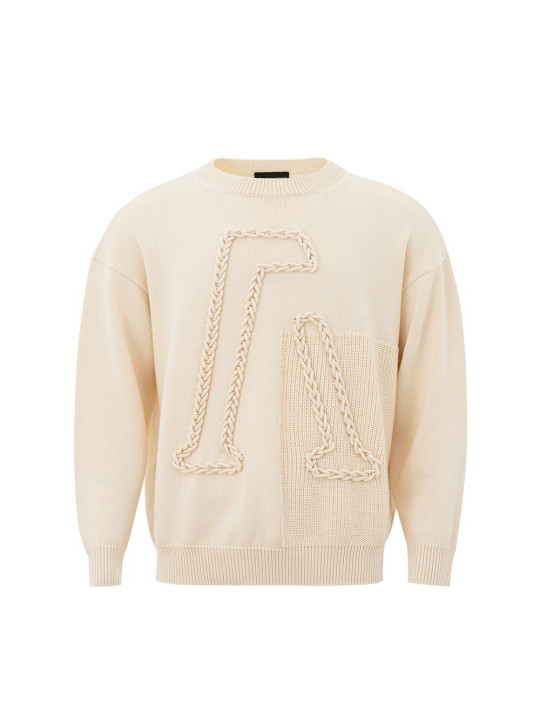 Sweaters Beige Woolen Sophistication Sweater 700,00 € 8053632663510 | Planet-Deluxe