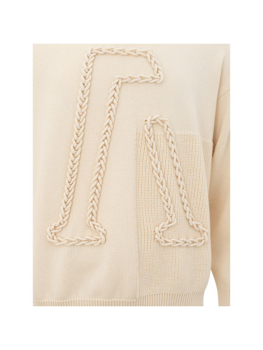 Sweaters Beige Woolen Sophistication Sweater 700,00 € 8053632663510 | Planet-Deluxe