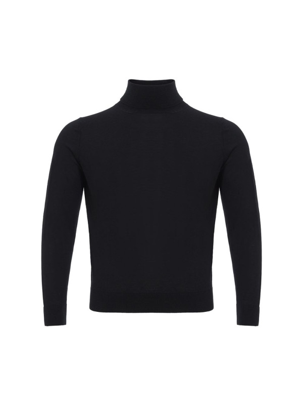 Sweaters Italian Cashmere Luxury Black Sweater 1.570,00 € 7333413006349 | Planet-Deluxe