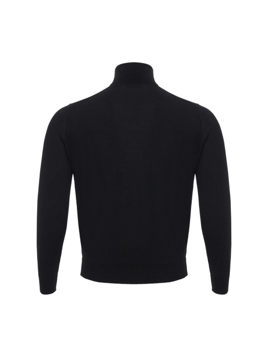 Sweaters Italian Cashmere Luxury Black Sweater 1.570,00 € 7333413006349 | Planet-Deluxe