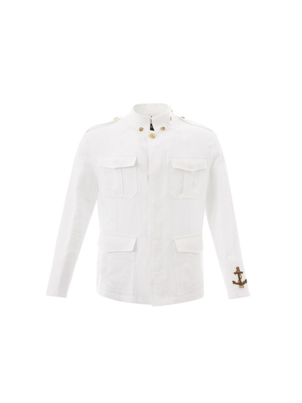 Jackets Pristine White Italian Linen Jacket 1.580,00 € 8053632663336 | Planet-Deluxe