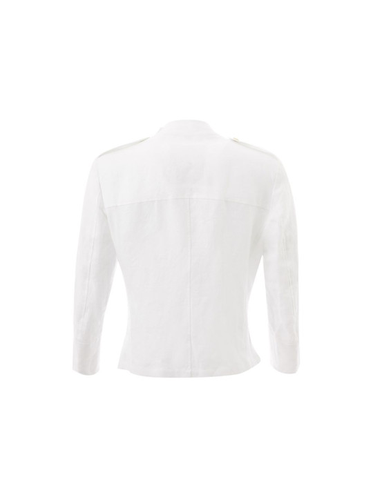 Jackets Pristine White Italian Linen Jacket 1.580,00 € 8053632663336 | Planet-Deluxe