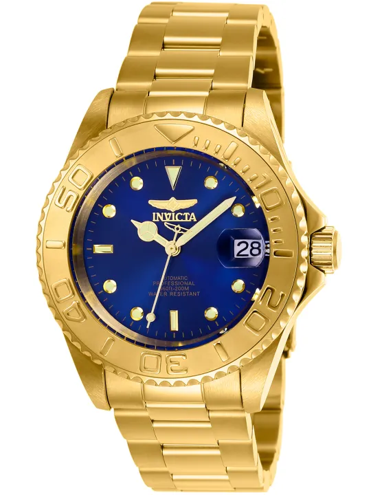 Goldene Invicta Gelb Quarzuhr Herren