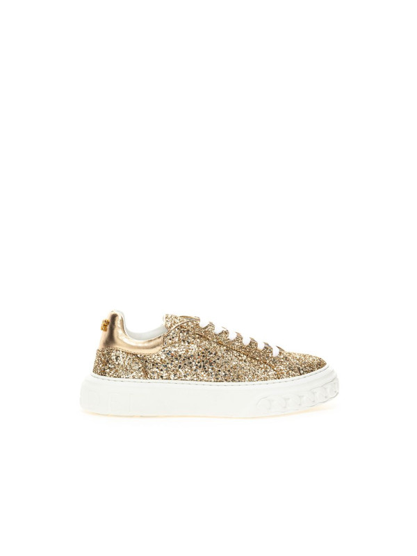 Sneakers Casadei Gold Leather Sneakers 1.050,00 € 8050992034264 | Planet-Deluxe