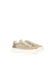 Sneakers Casadei Gold Leather Sneakers 1.050,00 € 8050992034264 | Planet-Deluxe