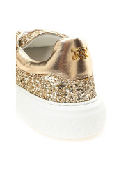 Sneakers Casadei Gold Leather Sneakers 1.050,00 € 8050992034264 | Planet-Deluxe