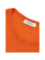 T-Shirts Elegant Linen T-Shirt in Vibrant Orange 310,00 € 8053632663770 | Planet-Deluxe