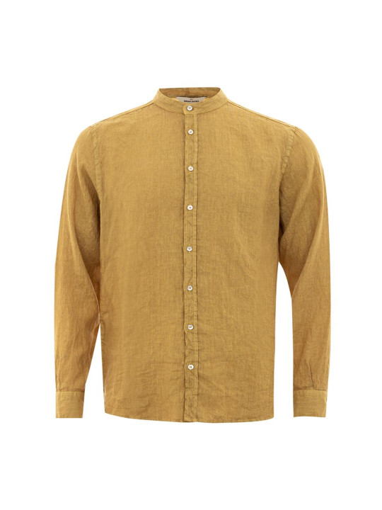 Shirts Gold Linen Elegance Men's Shirt 430,00 € 8053632663930 | Planet-Deluxe