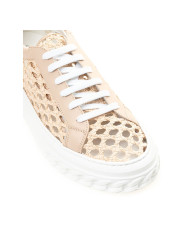 Sneakers Casadei Chic Beige Leather Sneakers 900,00 € 8053632664104 | Planet-Deluxe