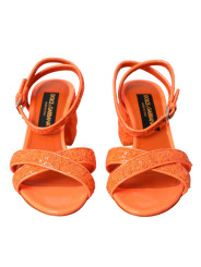 Sandals Orange Sequin Ankle Strap Sandals Shoes 1.800,00 € 8057142825901 | Planet-Deluxe