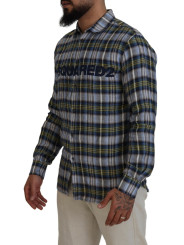 Shirts Multicolor Checkered Casual Men Long Sleeves Shirt 1.240,00 € 8050249426552 | Planet-Deluxe