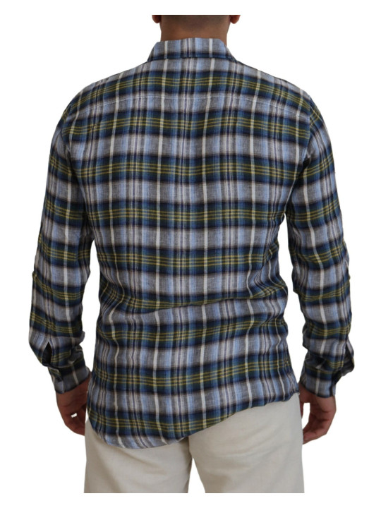 Shirts Multicolor Checkered Casual Men Long Sleeves Shirt 1.240,00 € 8050249426552 | Planet-Deluxe