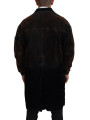 Jackets Brown Full Button Men Long Coat Cotton Jacket 3.600,00 € 8052134612460 | Planet-Deluxe