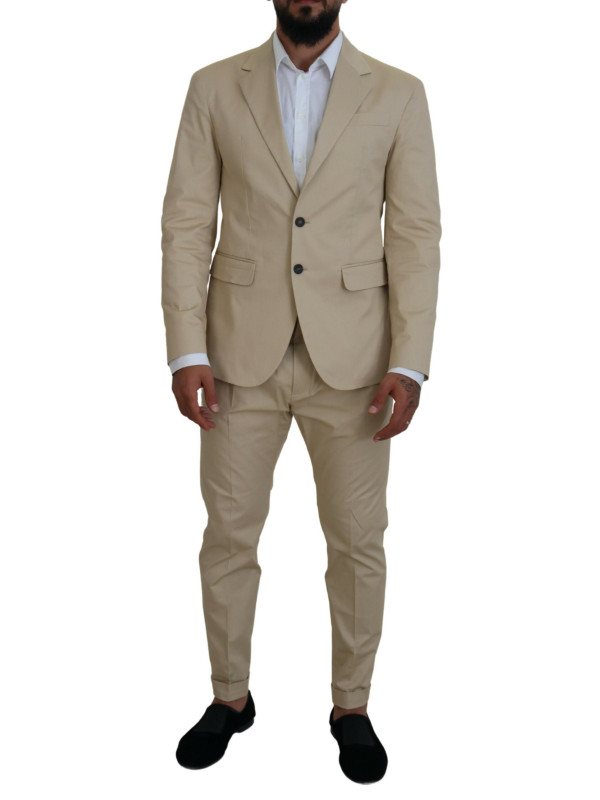 Suits Beige Cotton Single Breasted 2 Piece CIPRO Suit 3.870,00 € 7333413003669 | Planet-Deluxe