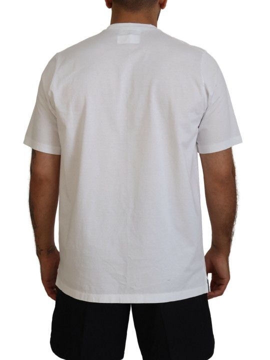 T-Shirts White Cotton Short Sleeves Crewneck T-shirt 610,00 € 8050249426231 | Planet-Deluxe