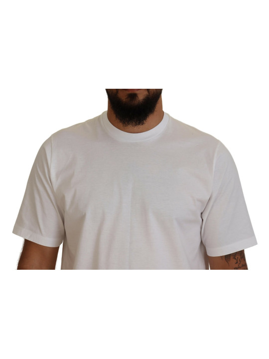 T-Shirts White Cotton Short Sleeves Crewneck T-shirt 610,00 € 8050249426231 | Planet-Deluxe