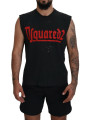 T-Shirts Black Cotton Sleeveless Crewneck Tank T-shirt 810,00 € 8052134531891 | Planet-Deluxe