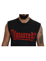 T-Shirts Black Cotton Sleeveless Crewneck Tank T-shirt 810,00 € 8052134531891 | Planet-Deluxe